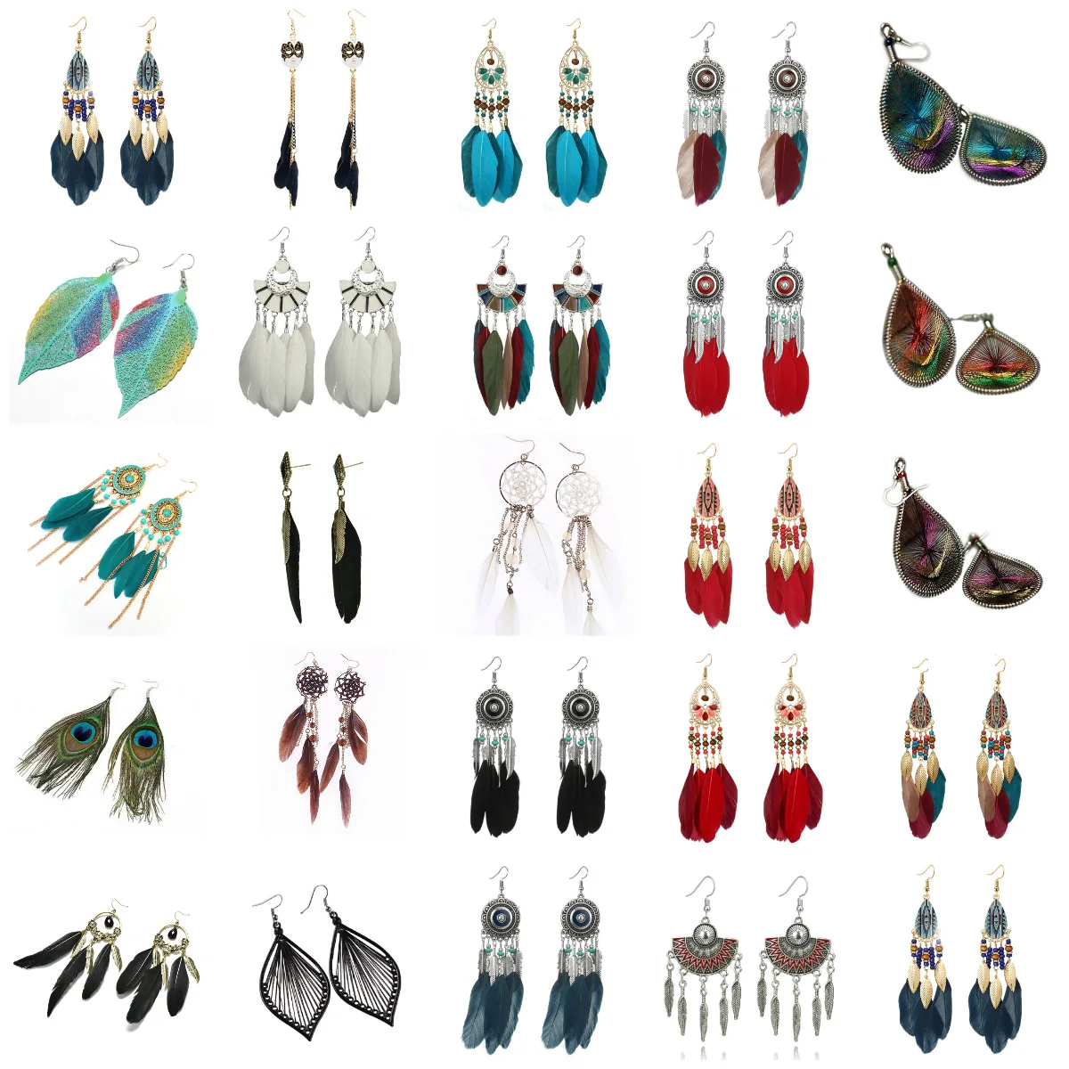 

Tassel Dangle Long Earrings Women Owl Leaf Feather Earrings Brincos Bijoux Jewelry Wedding Earrings Bride Jewelry