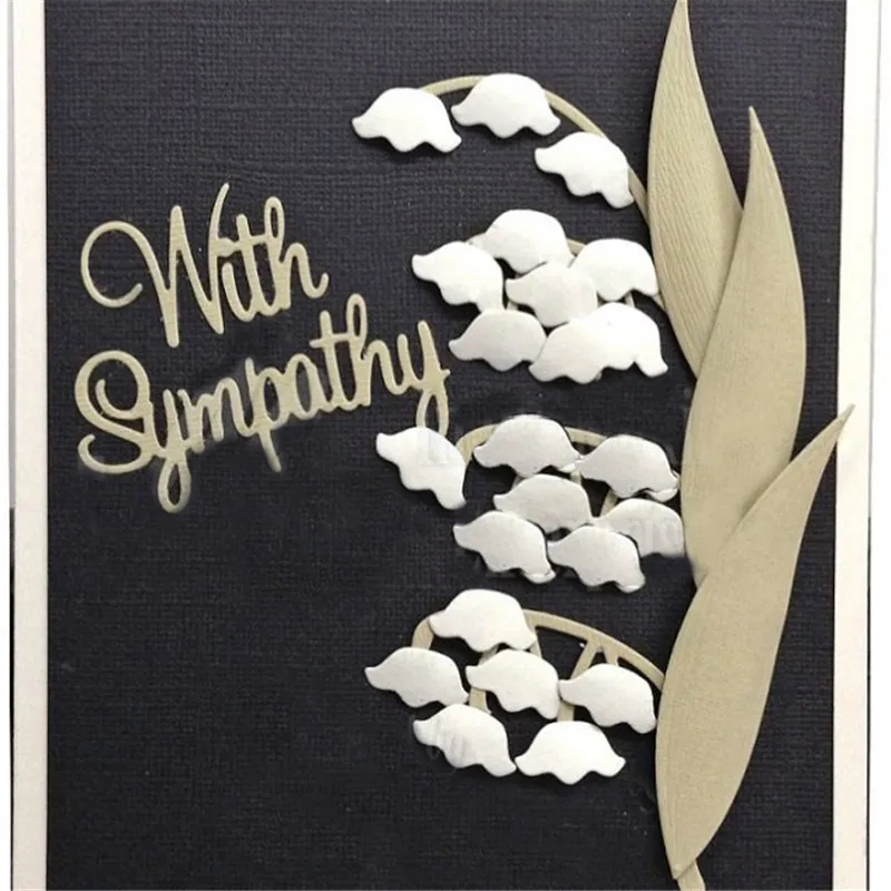 

DiyArts Lily of The Valley Bouquet and Leaves Metal Cutting Dies New 2019 Craft Dies Scrapbooking Album Stencil Die Cut Decor