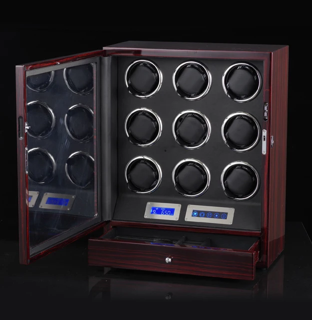Wooden-Quad-Automatic-Watch-Winder-Storage-Boxes