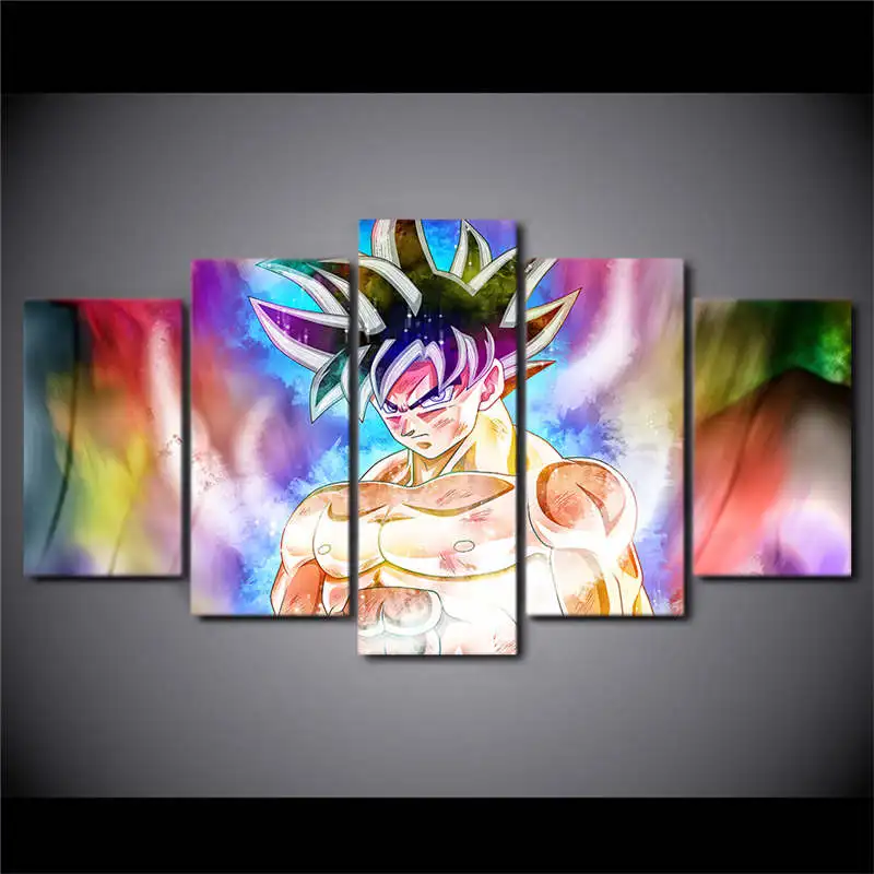

Miaodu 5d Diy 5 Pieces Poster Wall Art Dragon Ball Goku Paintings Anime Cartoon Abstract Pictures Diamond Painting Embroidery
