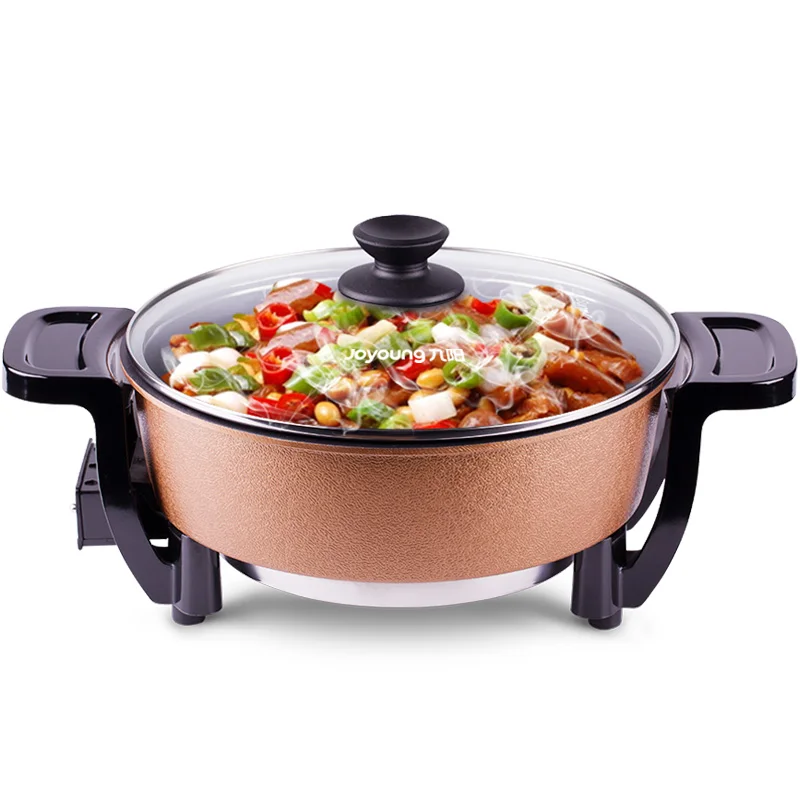 2.3L Multifunction Electric Cooker Skillet Electric Grill Pot Wok Electric Hot Pot For Noodles Cook Rice Fried Stew Soup Steamed Fish Boiled Egg Small Non-stick With Lid And Steamer