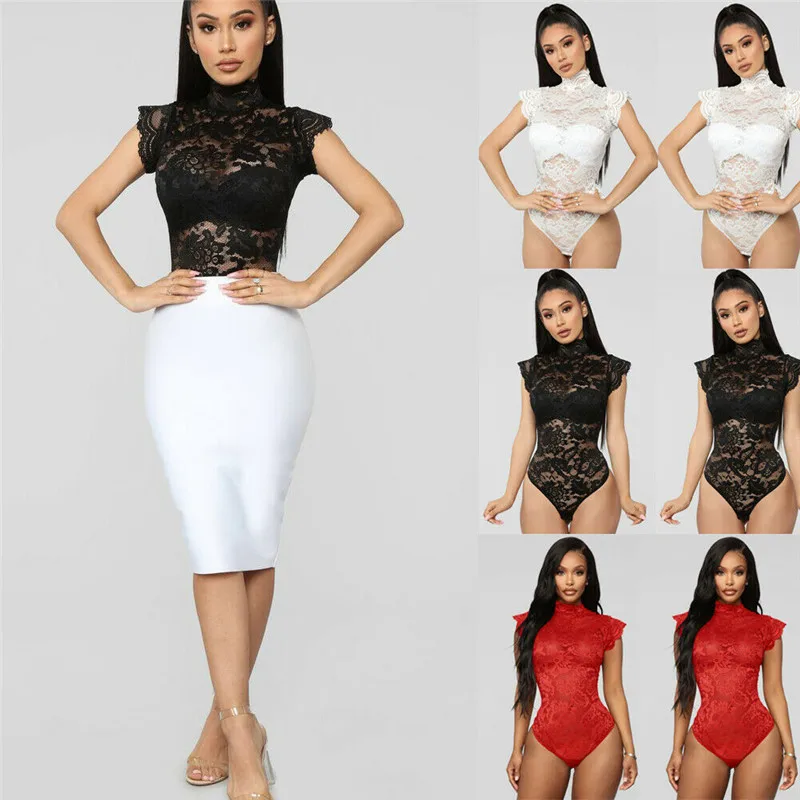 

Summer Sexy and Skinny Solid Ultrathin and Breathable Women Sleevelses Bodysuit Leotard Bodycon Jumpsuits Romper Tops