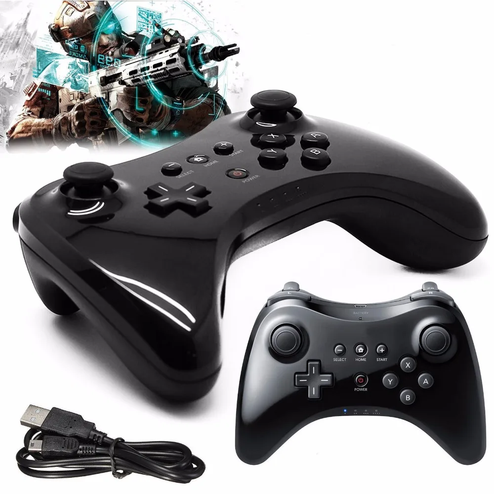 Беспроводной геймпад с USB кабелем для Nintendo wii U Classic Dual Bluetooth|gamepad wireless|game usb