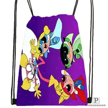 На заказ the_powerpuff_girls походная сумка на шнурке милый рюкзак для детей(черная спинка) 31x40 см#20180611-02-87
