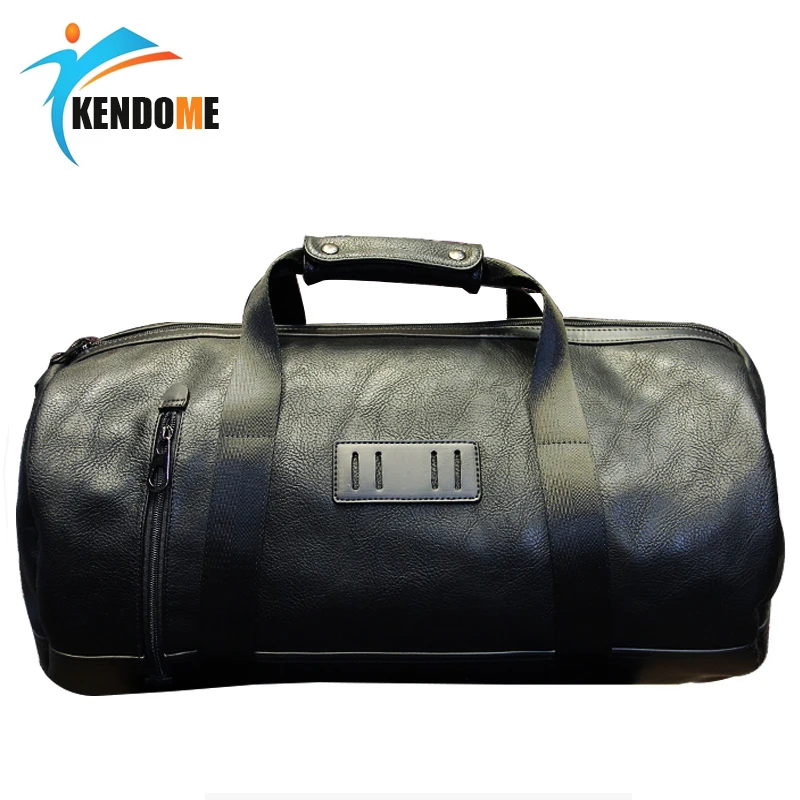 

Hot PU Leather Outdoor Male Female Sports Gym Bag Waterproof Travel Handbag Fitness Shoulder Bags Training Yoga Duffel Bag