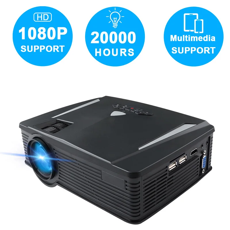 HD 1080 P العارض HDMI USB VGA AV الصوت خارج للجوال الهاتف المنزل في الهواء الطلق الألعاب SL @ 88