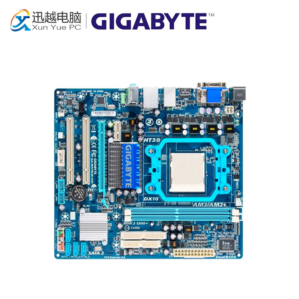 

Gigabyte GA-MA78LM-S2H Desktop Motherboard 760G Socket AM2 DDR2 SATA2 USB2.0 Micro ATX