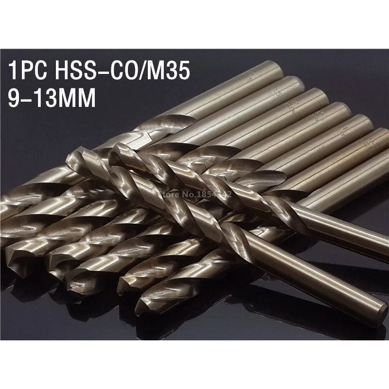 

9 Size 1pc 9-13MM Cobalt High Speed Steel Twist Drill Hole M35 Stainless Steel Tool The Whole Ground Metal Reamer Tools