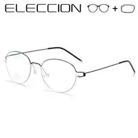 Titanium Prescription Glasses Men Optical Eyeglass Ultralight Round Frame Myopia Eyewear Male Eyeglasses Women Korean Denmark