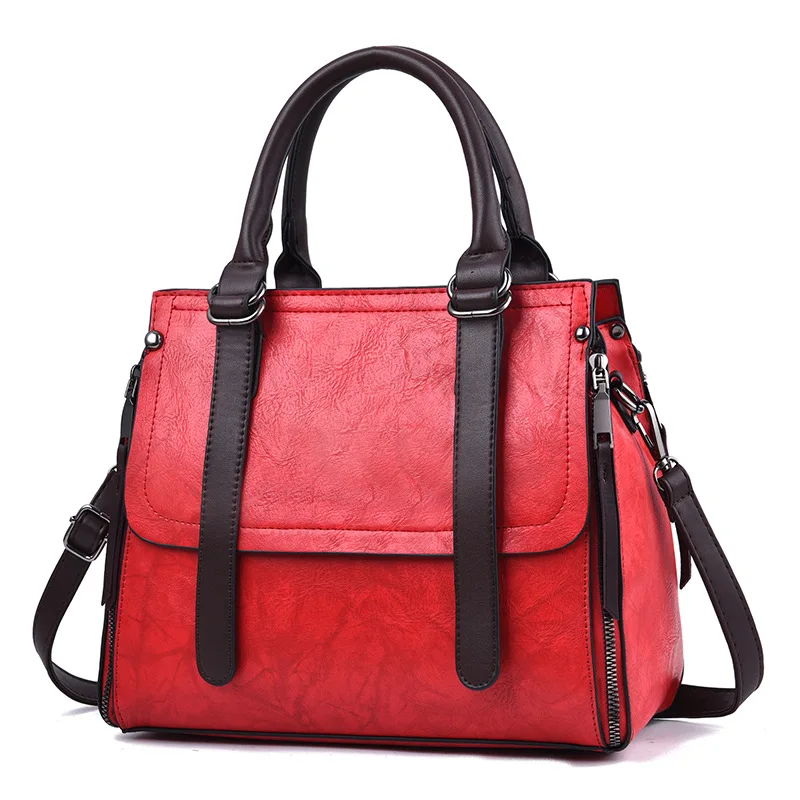 

Women's Bags 2019 Women Bag Vintage Handbag Casual Tote Fashion Women Messenger Bags Shoulder Top-Handle Purse Wallet Leather