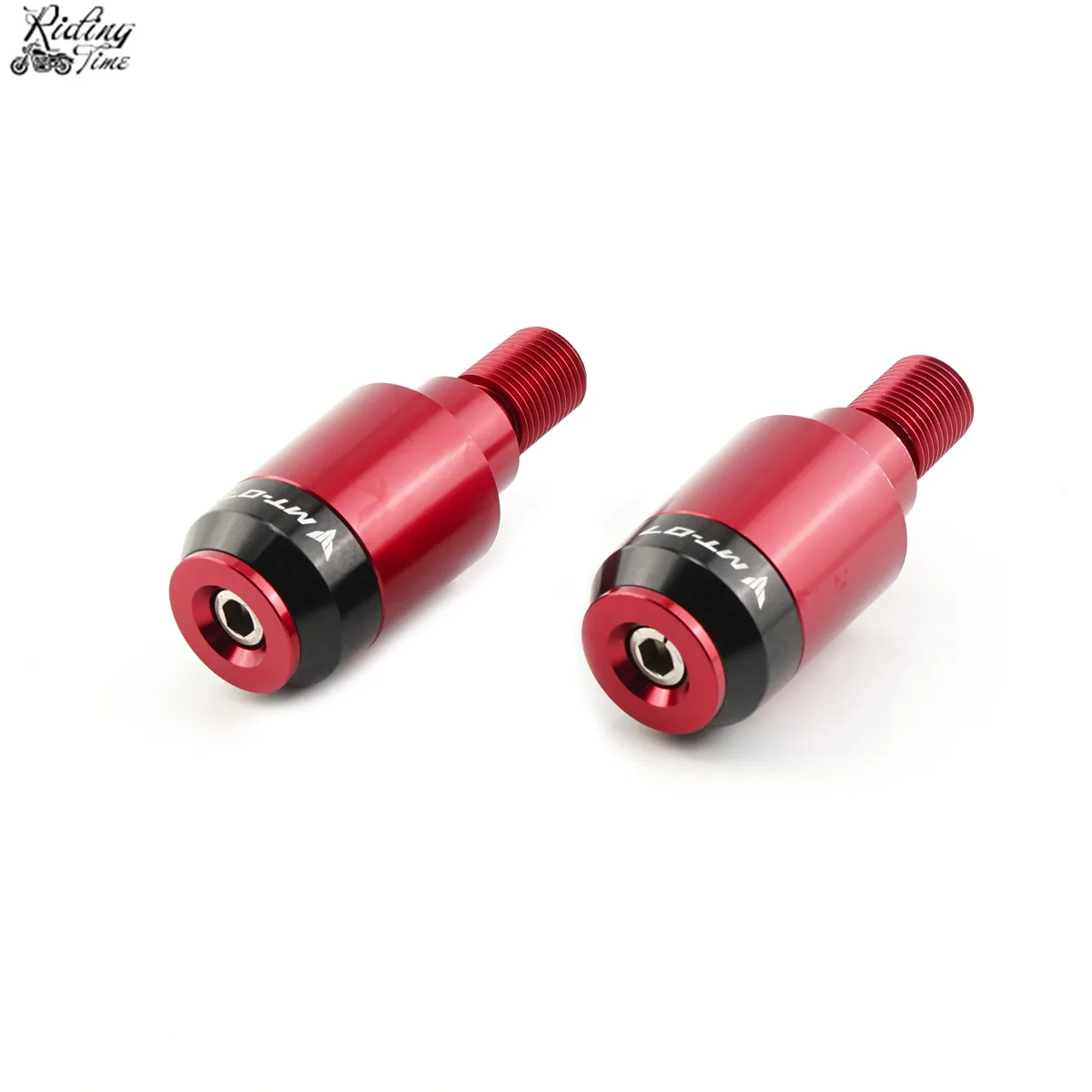 Motorcycle Handlebar Caps Grips Ends For Yamaha MT07 MT 07 FZ07 FZ 07 Handle Bar Ends Cap Grip End - Цвет: Red