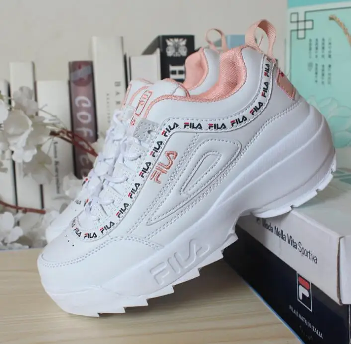 

2019 Filas Disruptor Ii Men And Women Sneaker Running Shoes White Summer Increased Outdoor Sneaker Size 36-44