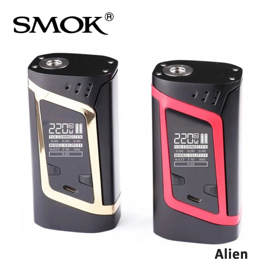 

Original Electronic Cigarette Smok Alien 220W TC Box Mod Compatible 18650 Battery Vape Elektronik sigara