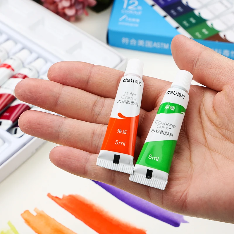 12/18/24 Colors 5ML/12ML Watercolor/Gouache/Acrylic Paint set for Artist Student Art Supplies Pigment