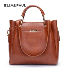 ELIM & PAUL Frauen Handtaschen Pu-leder Top-Griff Tasche Frauen Mode Totes Große Kapazität Umhängetasche Weibliche Bolsa Sacs Designer