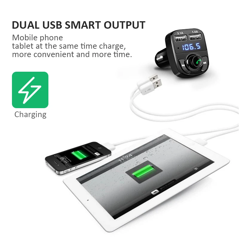 ANLUD Handsfree FM передатчик ЖК дисплей 5 в 3 1 а USB зарядное устройство беспроводной