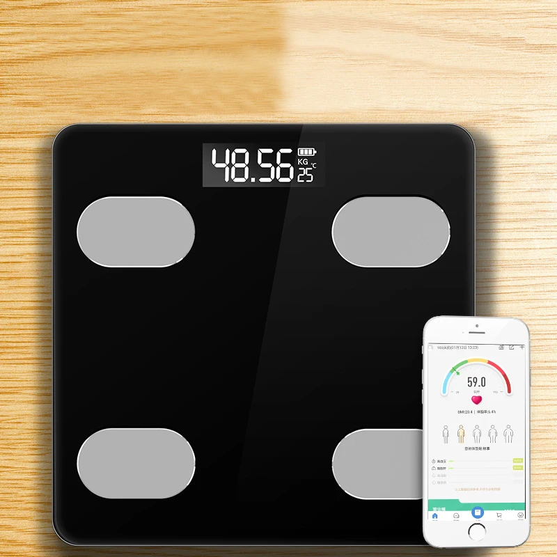 

Smart Home Bathroom Scales LED Screen Body Grease Electronic Weight Scale Body Composition Analysis Health Scale