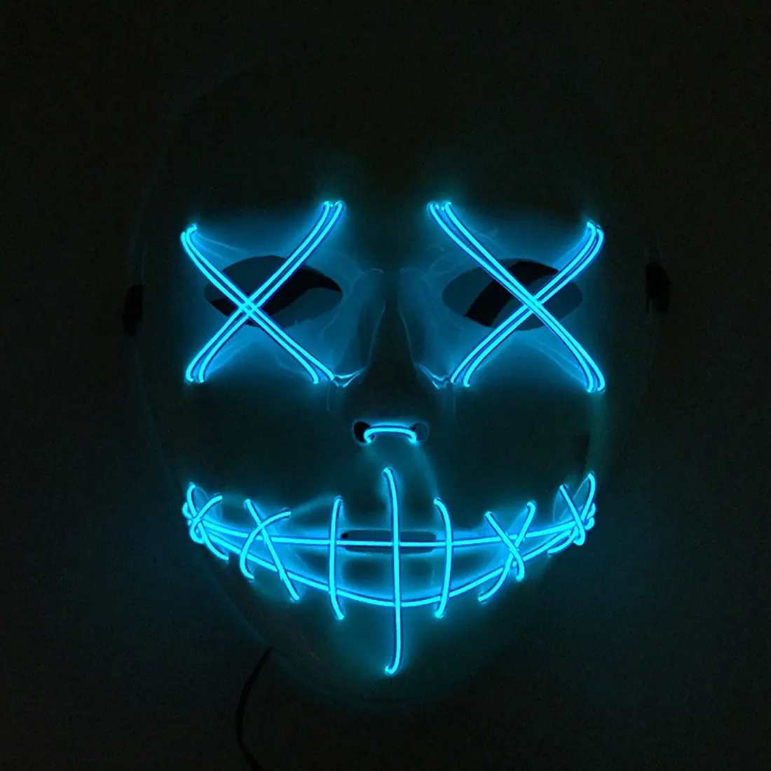 1Pc Halloween Masks LED Glow Masks Theme Party Luminous In The Dark 