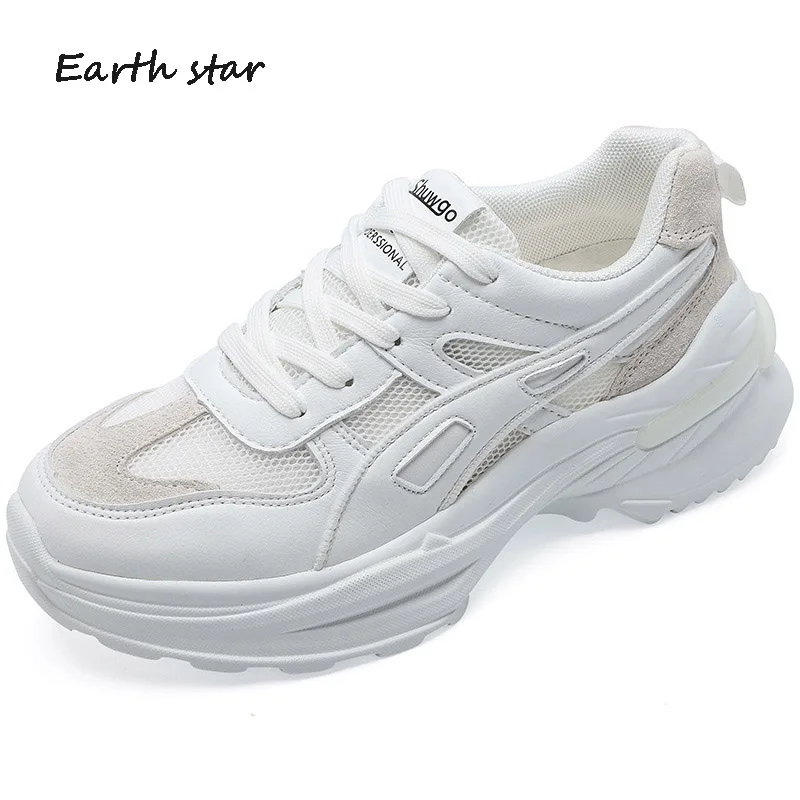 

Casual Shoes Women Chunky Sneakers zapatos de mujer Spring New Brand chaussures femme Ladies White footware Patchwork Breathable