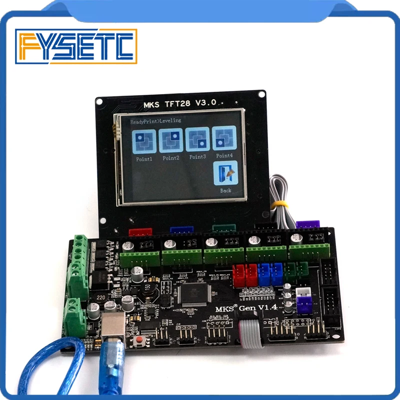 

Gen V1.4 Control Board Mega 2560 R3 Motherboard Ramps1.4 With TFT28 Display Color TFT 3d Printing Touch Screen