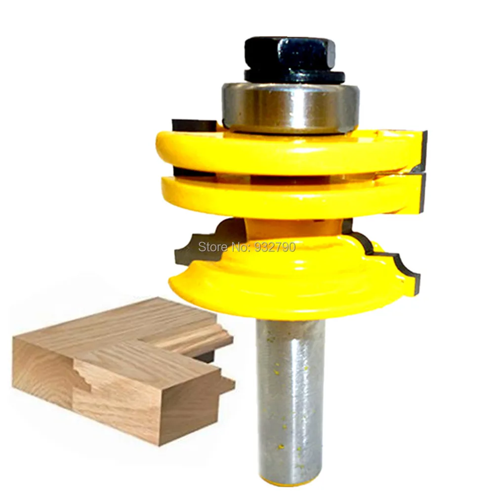 1/2 inch Shank Woodworking Drill Bit Glass Door Rail Stile Reversible