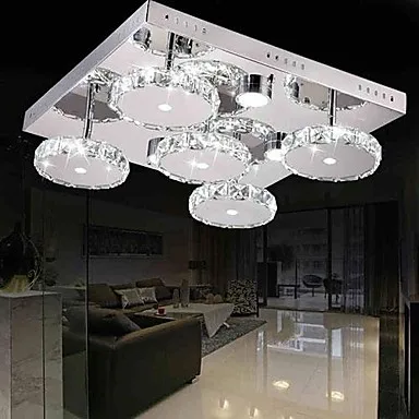 K9 Crystal LED font b Ceiling b font Lamp 5 Light 25W Modern Simple Artistic 110