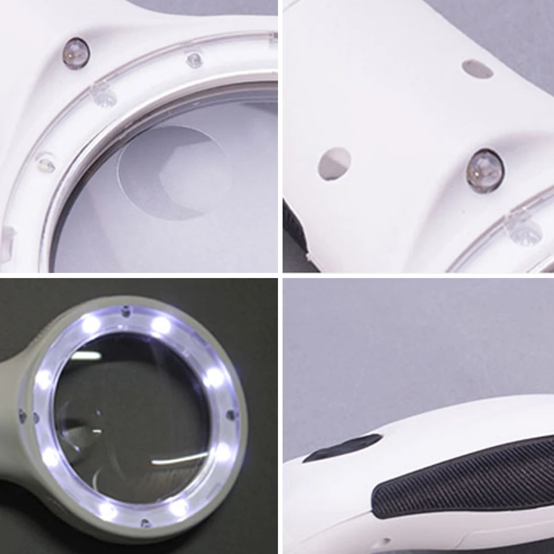 8LED противоскользящее 10X ручное увеличительное стекло с лампой для обнаружения денег питание от 3 батареек AAA