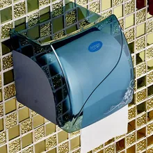 Роскошный водонепроницаемый прозрачный пластиковый туалетный рулон для ванной комнаты, коробка для туалетной бумаги, коробка для салфеток, держатель для бумаги, 4 цвета