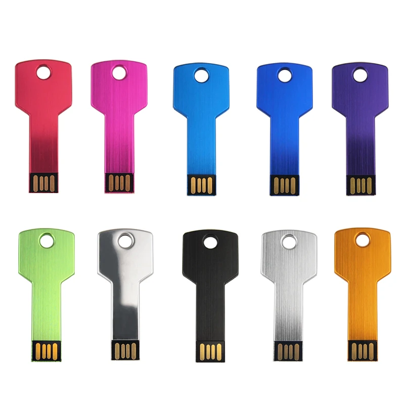 Key Metal USB 2.0 Customize Logo Pendrive Flash Drive Memoria Stick Clef 4GB 16GB 8GB 32GB 64GB(over 10pcs Free Logo) | Компьютеры и