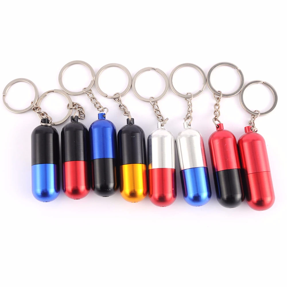 

JIJU Mini Capsule Shape 19mm Removable Metal Filter Retractable Smoking Pipes Keychain Herb Tobacco Pipe Narguile Smoke 477