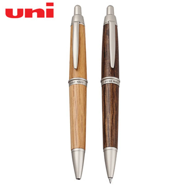 1 Pcs Uni Pure Malt Ballpoint Pen 0 7mm Oak Wood 2 Colors To Choose From Ss 1015 Japan Stationery Ballpoint Pens Aliexpress
