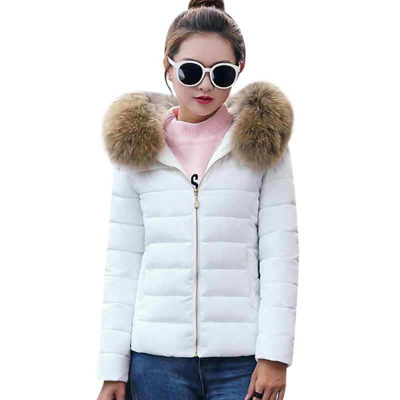 pink Green Col Le 4xl Coton rembourré Red Femme Épaississement Taille Black Bas Vestes Vers Ouatée Fourrure Manteau wine Veste army F3 Chaud Parcs white De La Femmes Hiver Plus Faux zwSqw