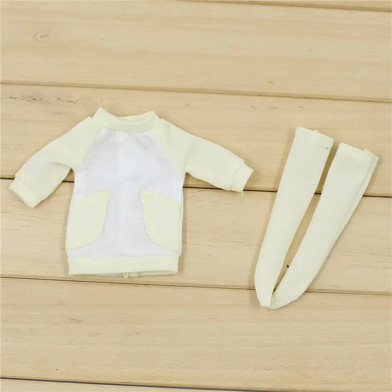Blyth кукла ледяная личка свитер чулки игрушка, только одежда без куклы - Цвет: light yellow set
