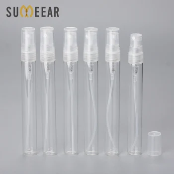 

10Pcs/Lot 10ml Sample Gift Transparet Travel Spray Bottle Portable Glass Perfume Bottle Atomizer Container Women Perfume Pump
