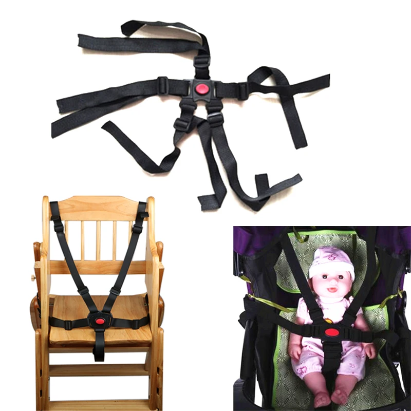 Baby-Stroller-Safety-Belt-Adjustable-Baby-Chair-Safety-Strap-Harness-Kids-Dining-Chair-5-Point-Harness