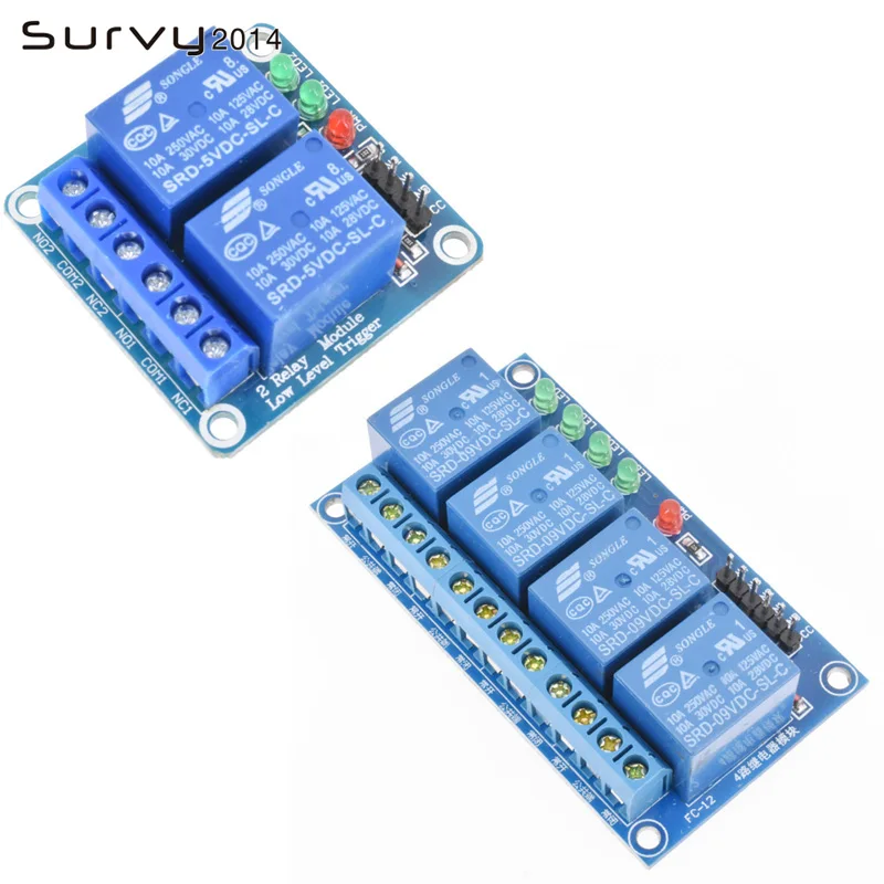 

2 4 Channel Relay Module Interface Board Shield For Arduino 9v Low Level Trigger One PIC AVR DSP ARM MCU DC AC