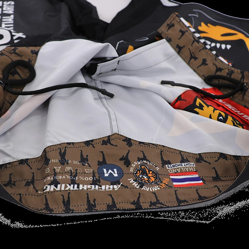 2018 новые летние мужские шорты MMA Fighting Muay Thai Tigers смешанные UFC для фитнеса боевой