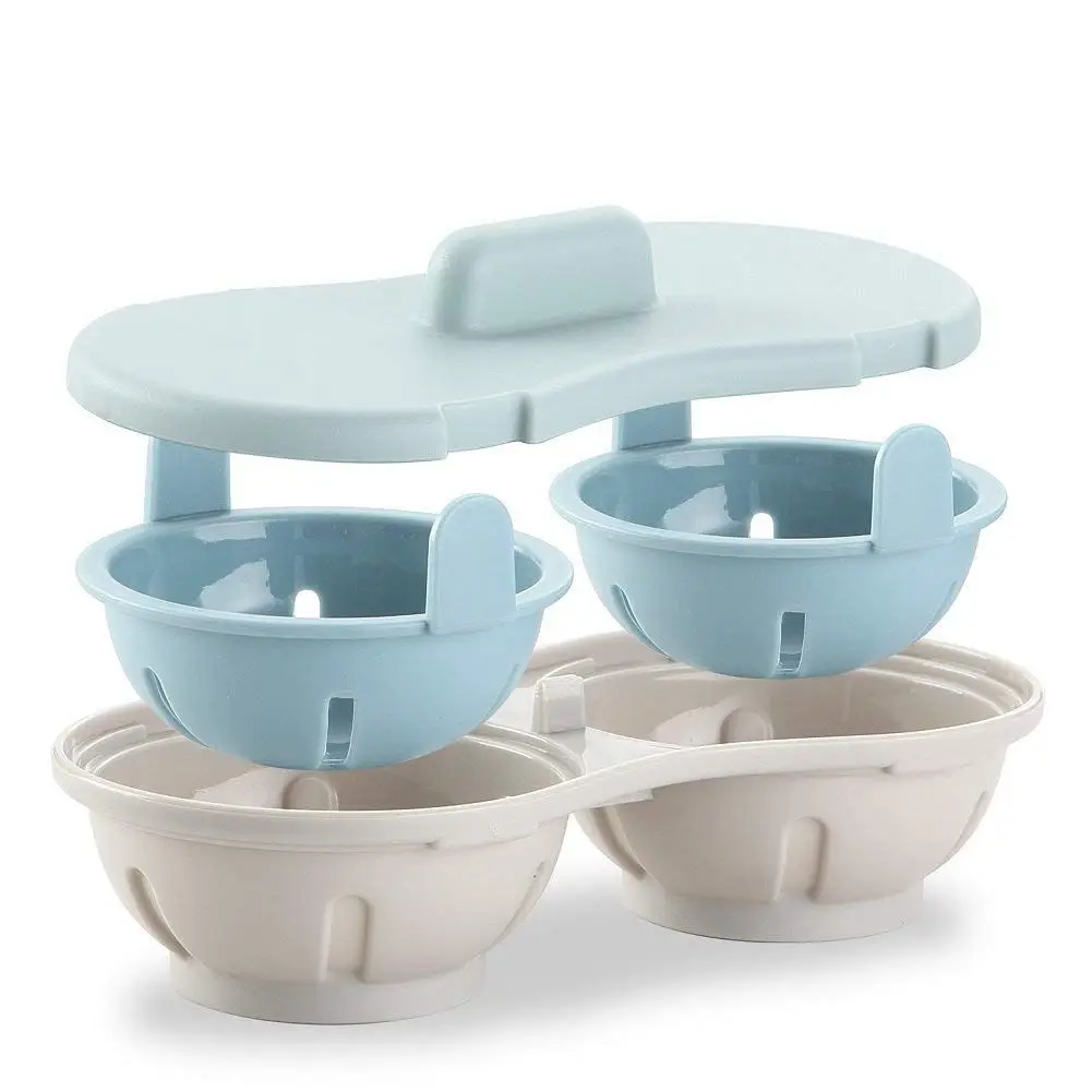 

Microwave Egg Poacher Cookware Double Cup Dual Cave High Capacity Design Egg Cooker Ultimate Collection Egg Poaching Cups Micr