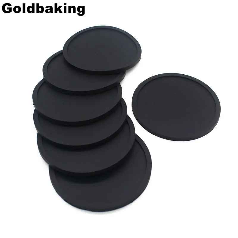 

10 Pieces Non-Slip Silicone Coasters Drink Coasters Tabletop Protection 10cm