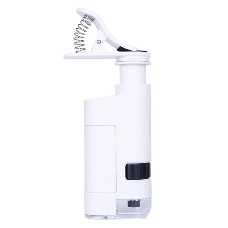 

80X-120X Cellphone Microscope Magnifier with LED Light for Biological Jewelry Coins Currency Stamps Antiques Precision Parts