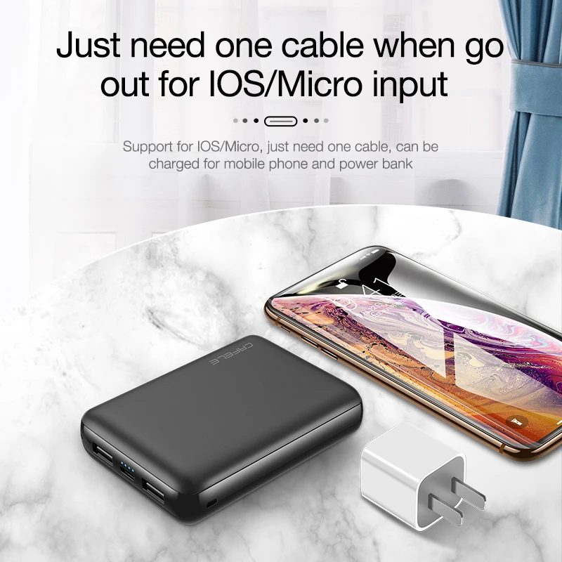 CAFELE 10000 мА/ч Мощность мобильные аккумуляторы Dual USB банк светодиодный Дисплей