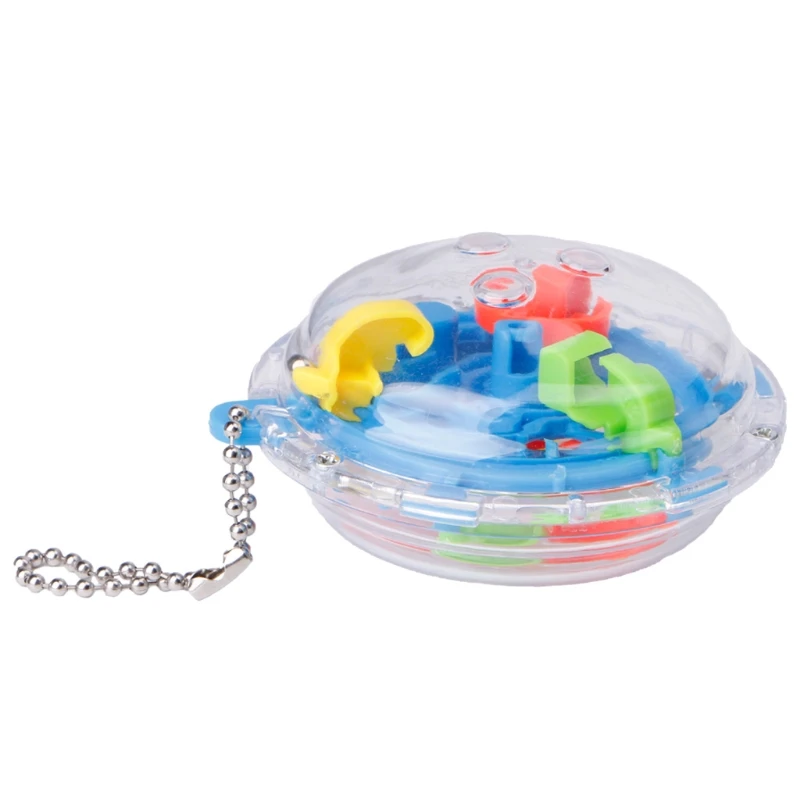 36 Barriers Mini 3D Spherical Labyrinth Magic Maze Ball Puzzle font b Toy b font Keyring