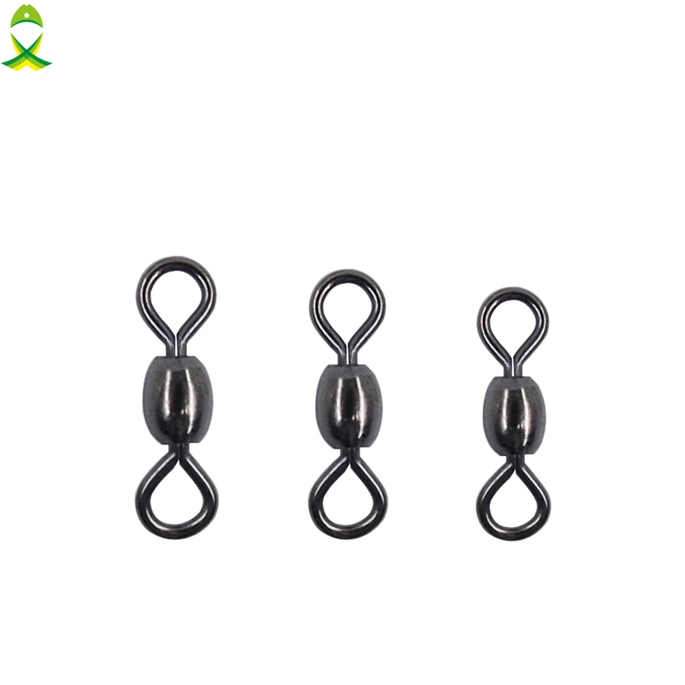 

JSM 500 pcs/lot Crane Fishing Swivel With Solid Ring Hook Connector for ice Fishing Accessories