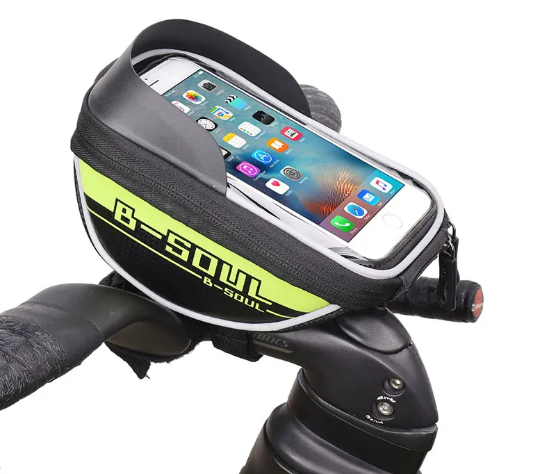Excellent 6 inch Waterproof Front Bicycle Phone Bag MTB Bike Cycling Touch Screen Phone Bag Bicycle Accessories 2