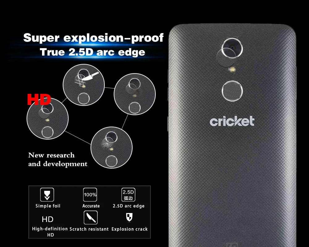 

Genuine Anti-Scratch Back Camera HD Lens Protector Film For ZTE Grand X 4 5.5" Rear Camera Lens Tempered Glass Protective Film