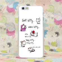 178HJ Cats Soft Kitty Song The Big Bang Theory Hard Transparent Case Cover for iPhone 4 4s 5 5s SE 5C 6 6s Plus 7 7 Plus