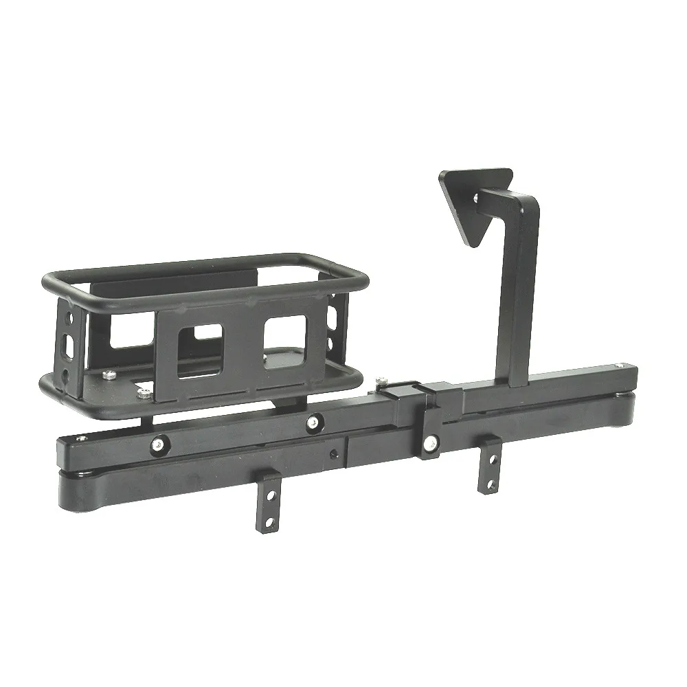 

RC Crawler Metal Rear Bumper and Spare Tire Rack /Carrier for 1/10 DEFENDER D90 D110 RC Crawler Car