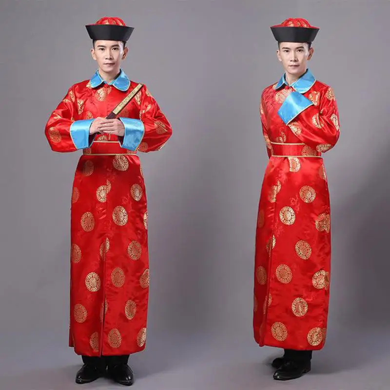Men Cospaly Clothing Red Chinese Ancient Clothes Halloween Party Ghost
