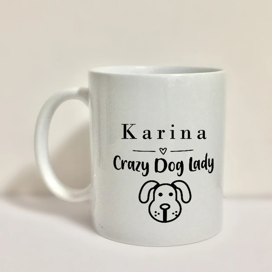 Персонализированная кофейная кружка с принтом Crazy Dog Lady чайные кофейные кружки