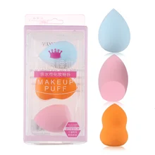 3 шт. губка для макияжа лица капли воды Тыква пуф для Макияжа Косметический спонж набор спонж для пудры на ручке губка
